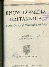 LICHIDARE-Encyclopaedia britanica : A new survey to universal knowedge- vol. V - Autor : - - 105383 foto