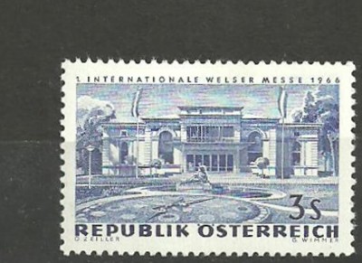 AUSTRIA 1966 &amp;ndash; ARHITECTURA, timbru nestampilat FL176(A) foto