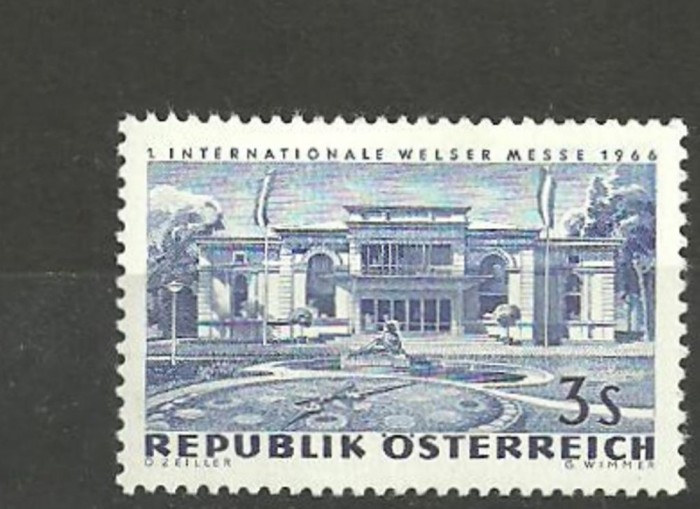 AUSTRIA 1966 – ARHITECTURA, timbru nestampilat FL176 AUSTRIA 1966 – ARHITECTURA, timbru nestampilat FL176