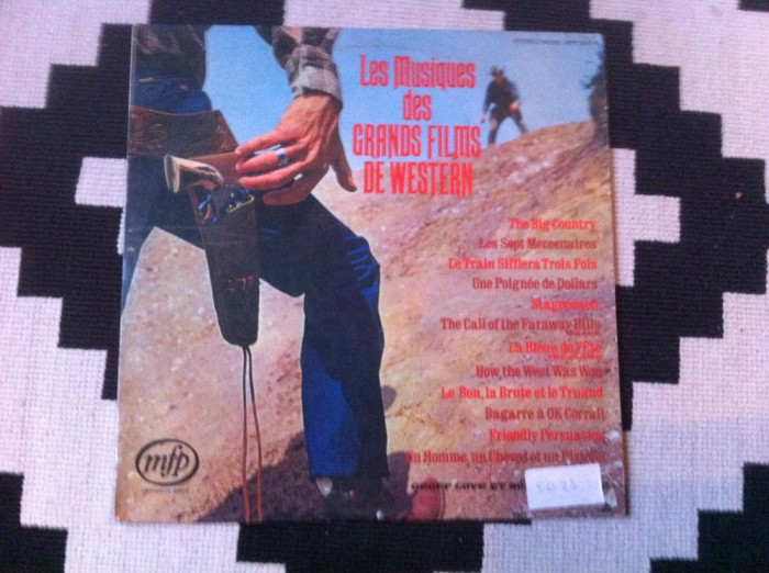 Les musiques des grands films western Geoff Love disc vinyl lp muzica filme VG+