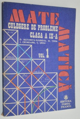 Culegere de probleme clasa a IX -a foto