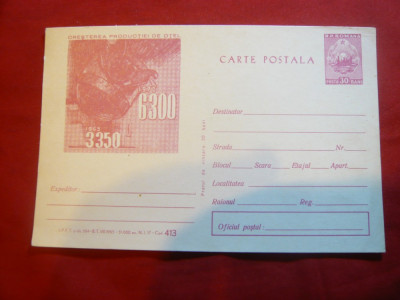 Carte Postala ilustrata Cresterea Productiei de otel ,rosie ,cod 584/1968 foto