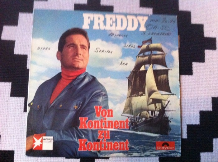 freddy von kontinent zu kontinent disc vinyl lp muzica pop usoara slagare 1965