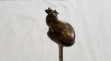 COUPE PAPIER unic CUTIT CORESPONDENTA cu heraldica CAPRIOARA 1900 FRANTA superb, Desfacator