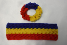 Set bentita 8 cm si elastic par/manseta tricolore PATRIOT foto