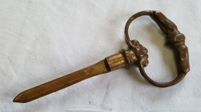 COUPE PAPIER bronz CUTIT CORESPONDENTA rara VECHE piesa UNICA de colectie foto