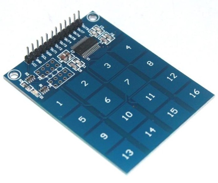 Tastatura capacitiva 16 butoane TTP229 Arduino (t.1933)