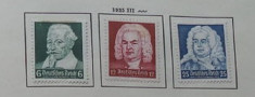 GERMANIA 1935 ? COMPOZITORI BACH, HANDEL, SCHUTZ, serie FARA GUMA, A26 foto