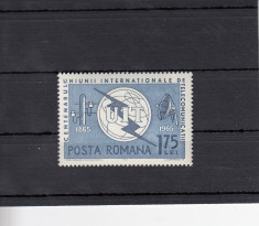 ROMANIA 1965 LP 607 CENTENARUL U. I. T. MNH foto