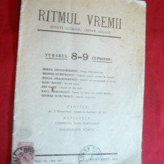 Revista Ritmul Vremii nr.8-9 aug.-sept. 1927 ,circulat efectiv prin posta cu 25b