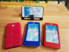 Husa piele ecologica protectie ecran Samsung Grand Prime G 530 foto