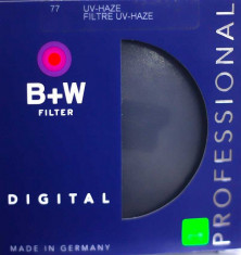 Vand filtru 77mm Clear B+W Schneider UV-HAZE Professional foto