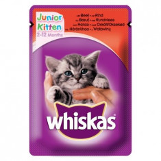 Hrana umeda pentru pisici Whiskas Junior, Vita, 100g foto