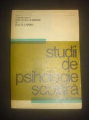 B. ZORGO, I. RADU - STUDII DE PSIHOLOGIE SCOLARA foto