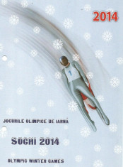 pliant filatelic -Jocurile Olimpice de iarna SOCHI-2014 foto