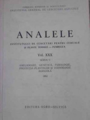 Analele Inst. De Cercetare Pentru Cereale Si Plante Tehnice - - Ameliorare, Genetica, Fiziologie, Protectia Plante,393672 foto