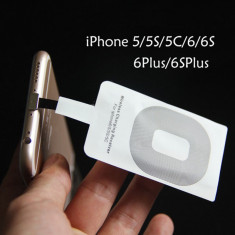 Adaptor incarcator wireless iPhone 5 5S 5C SE 6 6S 6 Plus foto