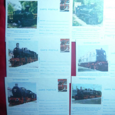 Set 13 Carti Postale ilustrate Veteranii Sinelor-Locomotive cod 117/95-129/95