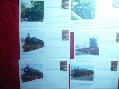 Set 13 Carti Postale ilustrate Veteranii Sinelor-Locomotive cod 117/95-129/95 foto