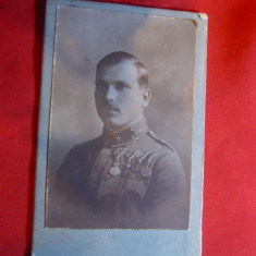Fotografie Militar cu Decoratii 1926 , dim. = 6,3 x 10,5 cm