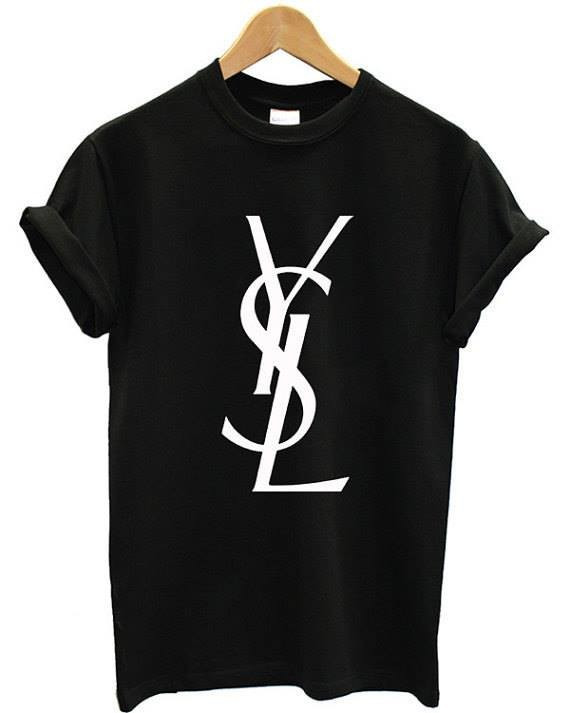 Tricou bumbac unisex (dama/barbati) cu logo Yves Saint Laurent | arhiva  Okazii.ro