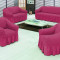 Set huse canapea 3 locuri si 2 huse fotoliu culoare FUCSIA