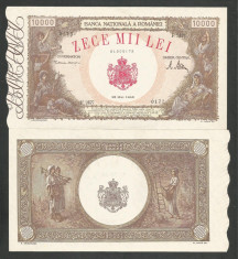 ROMANIA 10000 10.000 LEI 28 MAI 1946 a UNC UNC [1] necirculata foto