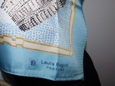 LAURA BIAGIOTTI ESARFA ORIGINALA , SUPERBA , MATASE NATURALA, 84 X 84 CM foto