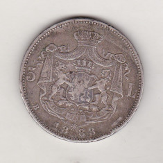 bnk mnd Romania 5 lei 1883 , argint foto