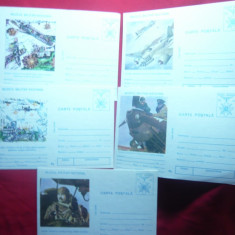 Set 5 Carti Postale ilustrate Muzeul Militar National-Armata in Razboi 2 mond.