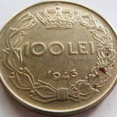 Moneda istorica 100 Lei - ROMANIA / REGAT, anul 1943 *cod 3808