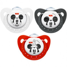 Suzeta ortodontica din silicon pentru bebelusi Nuk Disney Mickey/Minnie Mouse 0-6 luni 735702-1 foto