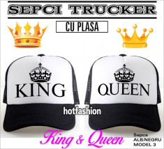 SAPCA, SEPCI TRUCKER cu plasa, Snapback, KING + QUEEN - pretul per 1 Sapca ! foto