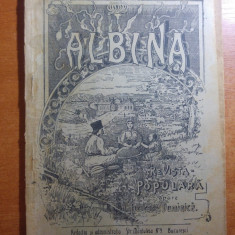 revista albina 1 august 1899-art. despre tinutul chisinaului,si art. bucuresti
