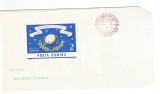 No(02) FDC (LP 577)Cosmonautica-Navigatia cosmica-COLITA NEDANTELATA-prima zi, Dupa 1950