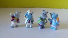 Lot 4 figurine surpriza ou Kinder, hipopotami, plastic, colectie foto