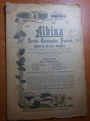 revista albina 23 aprilie 1900-art. despre expozitia de la paris,turnul eiffel foto