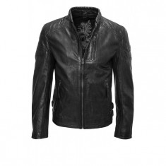 Geaca de Piele Barbati Gipsy Neagra Clancy LEGV foto