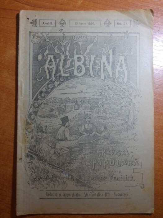 revista albina 13 iunie 1899-serbare de 10 mai in jud.teleorman,vaslui,targu jiu