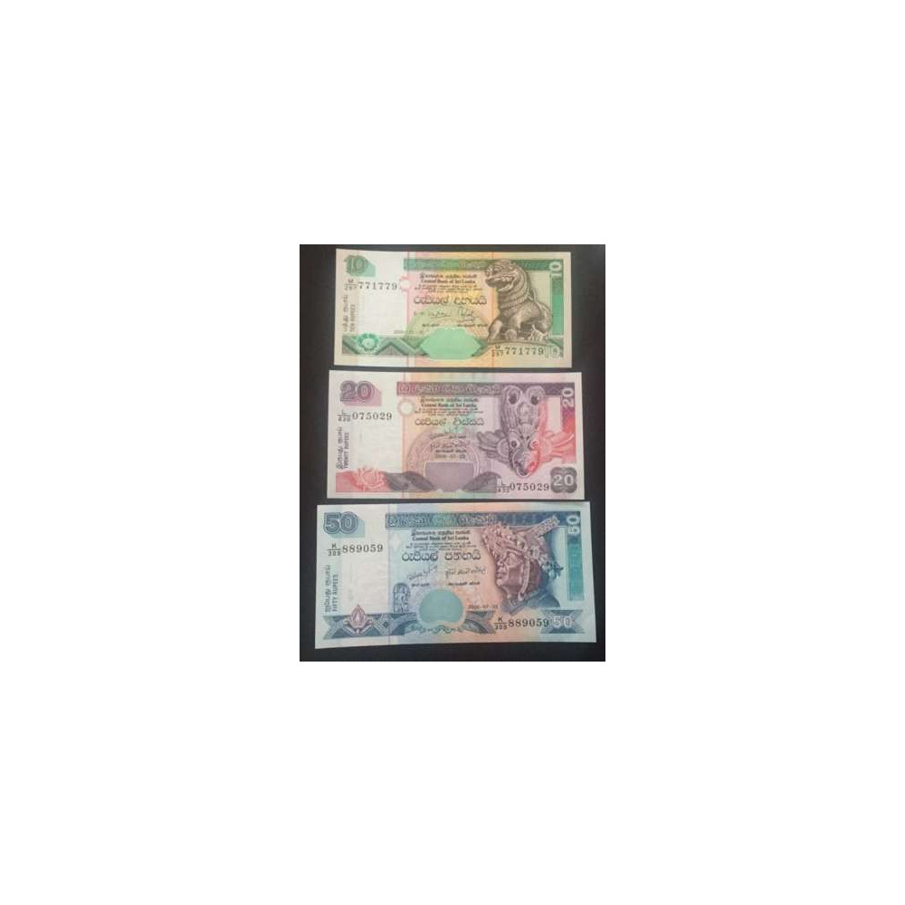 Set Bancnote Rare Necirculate Sri Lanka Arhiva Okazii Ro