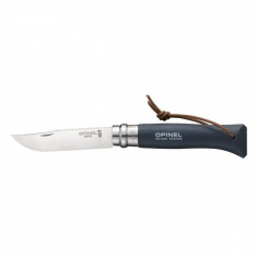 Cutit Opinel Nr 08 Grey Otel Inox Snur Piele 001706 foto