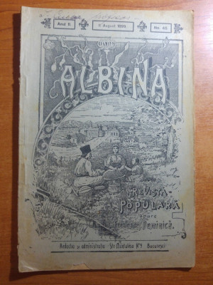 revista albina 8 august 1899-art. despre bacau si scolile din jud. ilfov foto