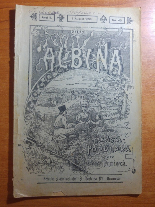 revista albina 8 august 1899-art. despre bacau si scolile din jud. ilfov