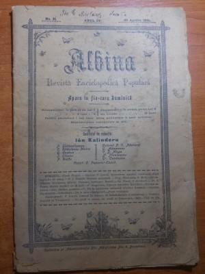 revista albina 29 aprilie 1901-foto dunarea la verciorova foto