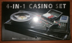 Casino set joc ruleta, blackjack, poker, barbut foto