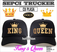 SAPCA, SEPCI TRUCKER cu plasa, Snapback, KING + QUEEN - pretul per 1 Sapca ! foto