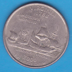 (M1379) MONEDA SUA - QUARTER DOLLAR 2000, LIT. P - VIRGINIA