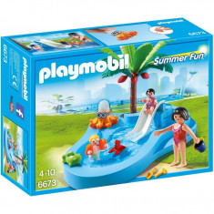 Piscina pentru copii cu tobogan Playmobil foto