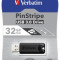 Verbatim PinStripe 32GB 32Giga Bites USB 3.0 Negru memorii flash USB