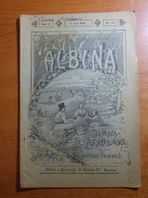 revista albina 18 iulie 1899-art. despre slanic prahova,si art. jud.arges,muscel foto